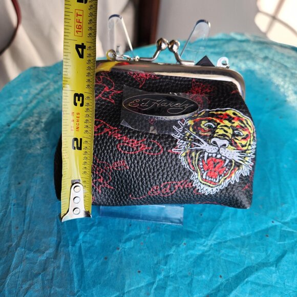 Ed Hardy Crossbody Coin Kisslock Purse, NWT - Picture 4 of 5